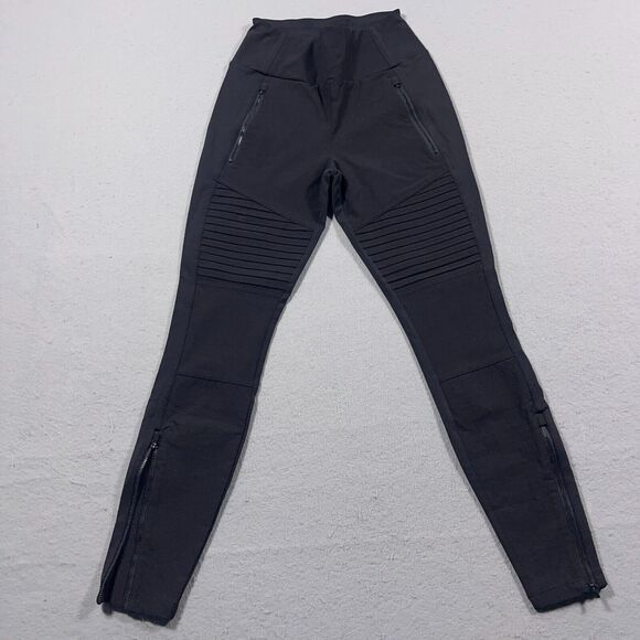 Athleta Pants - ATHLETA Headlands Hybrid Moto Tights Womens 2 Black Zipper Pockets Sporty